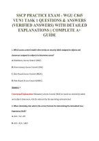 Sscp Practice Exam - Wgu C845&NewLine;Vun1 Task 1 Questions & Answers&NewLine;&lpar;Verified Answers&rpar; With Detailed&NewLine;Explanations &vert;&vert; Complete A&plus;&NewLine;Guide