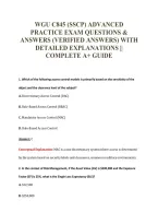 Wgu C845 &lpar;Sscp&rpar; Advanced&NewLine;Practice Exam Questions &&NewLine;Answers &lpar;Verified Answers&rpar; With&NewLine;Detailed Explanations &vert;&vert;&NewLine;Complete A&plus; Guide