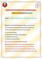 Complete Test Bank with Answer Guide &ndash; FEMA IS 700 Exam 8 2026&sol;2027&NewLine;