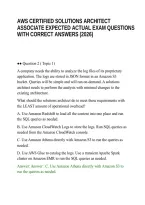 Aws Certified Solutions Architect&NewLine;Associate Expected Actual Exam Questions&NewLine;With Correct Answers &lpar;2026&rpar;