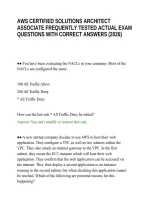 Aws Certified Solutions Architect&NewLine;Associate Frequently Tested Actual Exam&NewLine;Questions With Correct Answers &lpar;2026&rpar;