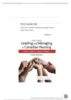 Test Bank - Yoder-Wise&rsquo;s Leading And Managing In Canadian Nursing&comma;3rd Edition by Patricia S&period; Yoder-Wise&comma; &lpar;All Chapters 1-32&rpar;