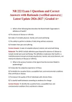 NR 222 Exam 1 Questions and Correct Answers with Rationale &lpar;verified answers&rpar; &vert; Latest Update 2026-2027 &vert; Graded A&plus;