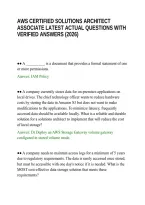 Aws Certified Solutions Architect&NewLine;Associate Latest Actual Questions With&NewLine;Verified Answers &lpar;2026&rpar;
