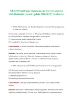 NR 222 Final Exam Questions and Correct Answers with Rationale &vert; Latest Update 2026-2027 &vert; Graded A&plus;