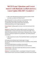 NR 222 Exam 2 Questions and Correct Answers with Rationale &lpar;verified answers&rpar; &vert; Latest Update 2026-2027 &vert; Graded A&plus;