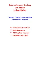 Business Law and Strategy&NewLine;Sean Melvin&NewLine;2nd Edition&NewLine;Solutions Manual
