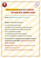  FEMA IS 700 Exam Complete Test Bank with Answer & Guide &ndash; 2026&sol;2027 &NewLine;