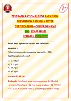 Test Bank Rationale for Backflow Prevention Assembly Tester Certification &ndash; Comprehensive 200-Exam Series Updated 2026&sol;2027&NewLine;