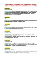 NUR 376 Patho 2027 Exam 1 Latest Questions and Answers -&NewLine;Updated Professional Prep with Verified Answers - A&plus; Verified