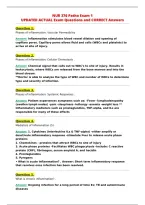 NUR 376 Patho Exam 1&NewLine;UPDATED ACTUAL Exam Questions and CORRECT Answers