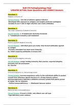 NUR 376 Pathophysiology Final&NewLine;UPDATED ACTUAL Exam Questions and CORRECT Answers