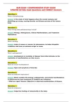 Nur Exam 1 Comprehensive Study Guide&NewLine;Updated Actual Exam Questions And Correct Answers