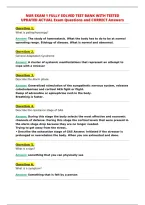 Nur Exam 1 Fully Solved Test Bank With Tested&NewLine;Updated Actual Exam Questions And Correct Answer