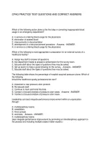 Cphq Practice Test Questions And Correct Answers
