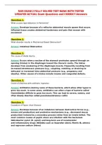 Nur Exam 2 Fully Solved Test Bank With Tested&NewLine;Updated Actual Exam Questions And Correct Answers