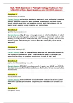NUR &sol; NUR&colon; Essentials of Pathophysiology Final Exam Test&NewLine;UPDATED ACTUAL Exam Questions and CORRECT Answers