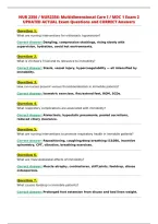 NUR 2356 &sol; NUR2356&colon; Multidimensional Care I &sol; MDC 1 Exam 2&NewLine;UPDATED ACTUAL Exam Questions and CORRECT Answers&NewLine;