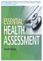 Test Bank for Essential Health Assessment&comma; 1st Edition by Janice M&period; Thompson &vert; ISBN&colon; 9780803669871 &vert; All Chapters 1-24 Covered &vert; Latest &lpar;2026&sol;2027&rpar; Updated Version &lbrace;JUST RELEASED&rcub;