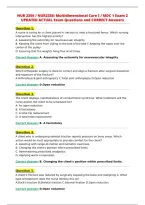 NUR 2356 &sol; NUR2356&colon; Multidimensional Care I &sol; MDC 1 Exam 2&NewLine;UPDATED ACTUAL Exam Questions and CORRECT Answers