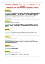 NUR 2356 &sol; NUR2356&colon; Multidimensional Care I &sol; MDC 1 Exam 2&NewLine;Premium&NewLine;UPDATED ACTUAL Exam Questions and CORRECT Answers&NewLine;