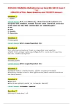 NUR 2502 &sol; NUR2502&colon; Multidimensional Care III &sol; MDC 3 Exam 1&NewLine;Test&NewLine;UPDATED ACTUAL Exam Questions and CORRECT Answers
