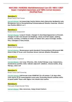 NUR 2502 &sol; NUR2502&colon; Multidimensional Care III &sol; MDC 3 2027&NewLine;Exam 1 Complete Questions and 100&percnt; Correct Answers&NewLine;&lpar;Verified Pass&rpar;&NewLine;