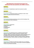 NUR&colon; Dimensions of Nursing Practice Exam 2 Test&NewLine;UPDATED ACTUAL Exam Questions and CORRECT Answers