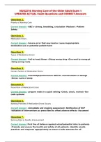NUR2214&colon; Nursing Care of the Older Adult Exam 1&NewLine;UPDATED ACTUAL Exam Questions and CORRECT Answers