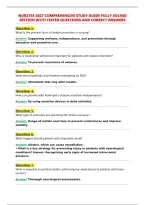 Nur2755 2027 Comprehensive Study Guide Fully Solved&NewLine;Edition With Tested Questions And Correct Answers