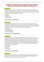 NUR2407 &sol; NUR 2407&colon; Pharmacology 2027 Exam 1 Complete&NewLine;Questions and 100&percnt; Correct Answers &lpar;Verified Pass&rpar;&NewLine;