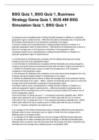 Business Strategy Game Quiz 1 &vert; BSG Simulation Questions & Answers &vert; 2026&sol;2027