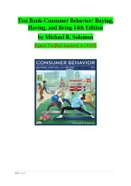 Test Bank for Consumer Behavior&colon; Buying&comma; Having&comma; and Being&comma; 14th Edition by Michael R&period; Solomon &ndash; Comprehensive Marketing and Consumer Behavior Study Guide