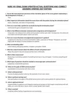 Nurs 101 Final Exam Updated Actual Questions And Correct&NewLine;Answers Verified 2027 Editi