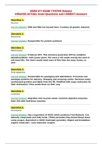 NURS 611 EXAM 1 PATHO Newest&NewLine;UPDATED ACTUAL Exam Questions and CORRECT Answers&NewLine;