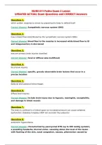 NURS 611 Patho Exam 2 Latest&NewLine;UPDATED ACTUAL Exam Questions and CORRECT Answers