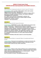 NURS 611 Patho Exam 2 Real&NewLine;UPDATED ACTUAL Exam Questions and CORRECT Answers