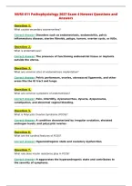 NURS 611 Pathophysiology 2027 Exam 4 Newest Questions and&NewLine;Answers&NewLine;
