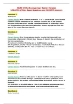 NURS 611 Pathophysiology Exam 4 Newest&NewLine;UPDATED ACTUAL Exam Questions and CORRECT Answers&NewLine;