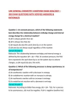 Une General Chemistry Ii Midterm Exam 2026&sol;2027 &ndash; 200 Exam Questions With Verified Answers & Rationales