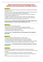 NURS 615 Advanced Pharmacotherapeutics Exam 1&NewLine;UPDATED ACTUAL Exam Questions and CORRECT Answers