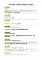 NURS 615 2027 Exam 4 Questions and Answers&NewLine;