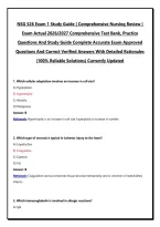 NSG 526 Exam 1 Study Guide &vert; Comprehensive Nursing Review &vert; Exam Actual 2026&sol;2027 Comprehensive Test Bank&comma; Practice Questions And Study Guide Complete Accurate Exam Approved Questions And Correct Verified Answers With Detailed Rationales &lpar;100&percnt; Reliable So