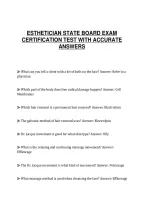Esthetician State Board Exam Questions With Correct Answers Graded A&period;pdf