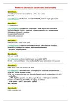 NURS 615 2027 Exam 4 Questions and Answers