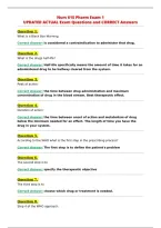 Nurs 615 Pharm Exam 1&NewLine;UPDATED ACTUAL Exam Questions and CORRECT Answers