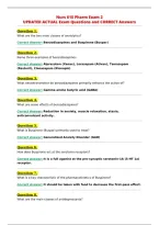 Nurs 615 Pharm Exam 2&NewLine;UPDATED ACTUAL Exam Questions and CORRECT Answers