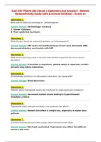 Nurs 615 Pharm 2027 Exam 2 Questions and Answers - Newest&NewLine;Updated Study Guide with Accurate Solutions - Grade A&plus;