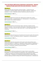Nurs 615 Pharm 2027 Exam 3 Questions and Answers - Newest&NewLine;Updated Study Guide with Accurate Solutions - Grade A&plus;