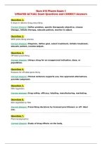 Nurs 615 Pharm Exam 1&NewLine;UPDATED ACTUAL Exam Questions and CORRECT Answers
